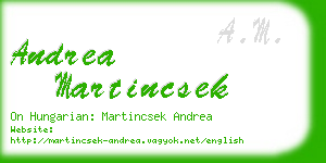 andrea martincsek business card